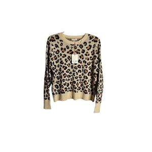 Womens Pullover Sweater Long-Sleeve Leopard Print - Knox Rose XL